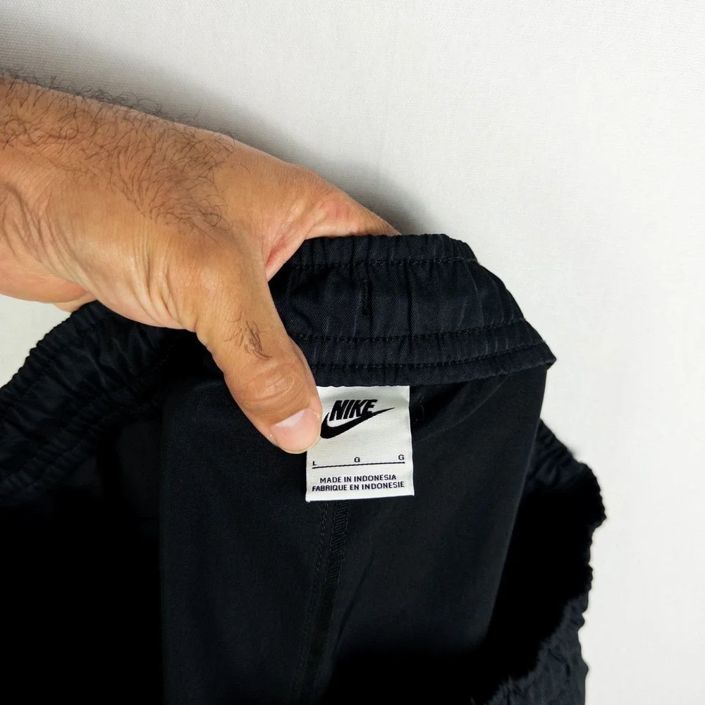 Nike Sportswear Tech Pack Woven Pants Men's Size L Black Tapered Joggers Zip